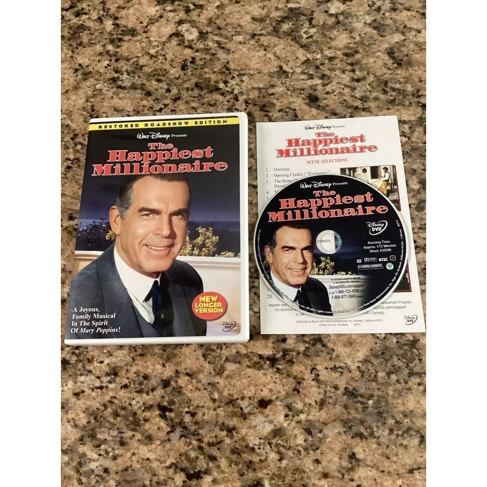The Happiest Millionaire DVD Disney Restored Roadshow Edition Fred MacMurray UNR